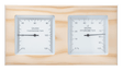 Sauna thermo-hygrometer 2-delig vierkant - Pine
