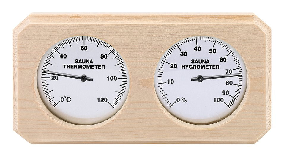 Sauna thermo-hygrometer rechthoekig - Pine