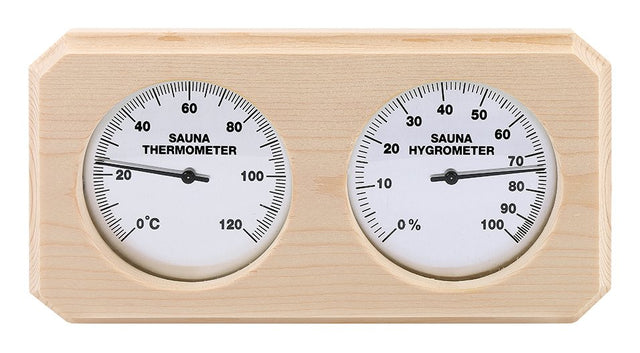 Sauna thermo-hygrometer rechthoekig - Pine