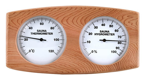 Sauna thermo-hygrometer ovaal - Red Cedar