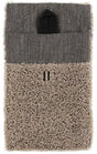 Rento Linen Terry washand 14 x 24 cm - zwart/linnen