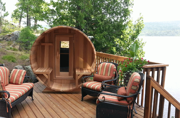 Dundalk Barrel Sauna BS310 - ø244 Clear Red Cedar (PD)