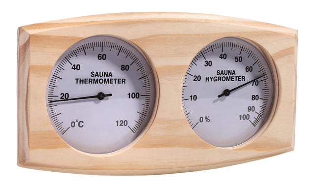 Sauna thermo-hygrometer ovaal - Pine