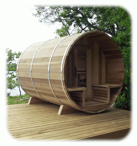 Dundalk Barrel Sauna BS310 - ø244 Clear Red Cedar (PD)