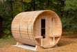 Dundalk White Cedar barrel sauna Ø200 x 300 cm met veranda