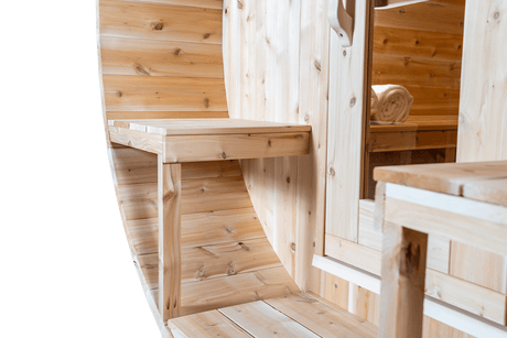 Dundalk White Cedar barrel sauna Ø200 x 300 cm met veranda