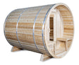 Dundalk White Cedar barrel sauna Ø200 x 245 cm met veranda