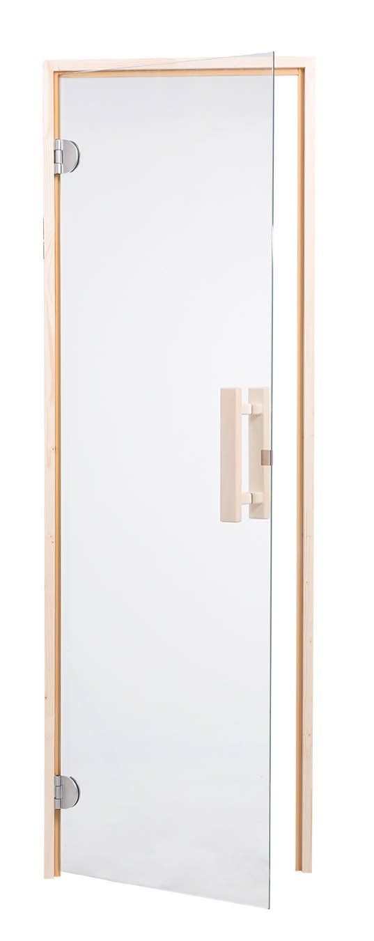 Saunadeur Nordisch Fichte 65 x 196 cm - blank glas (8 mm)