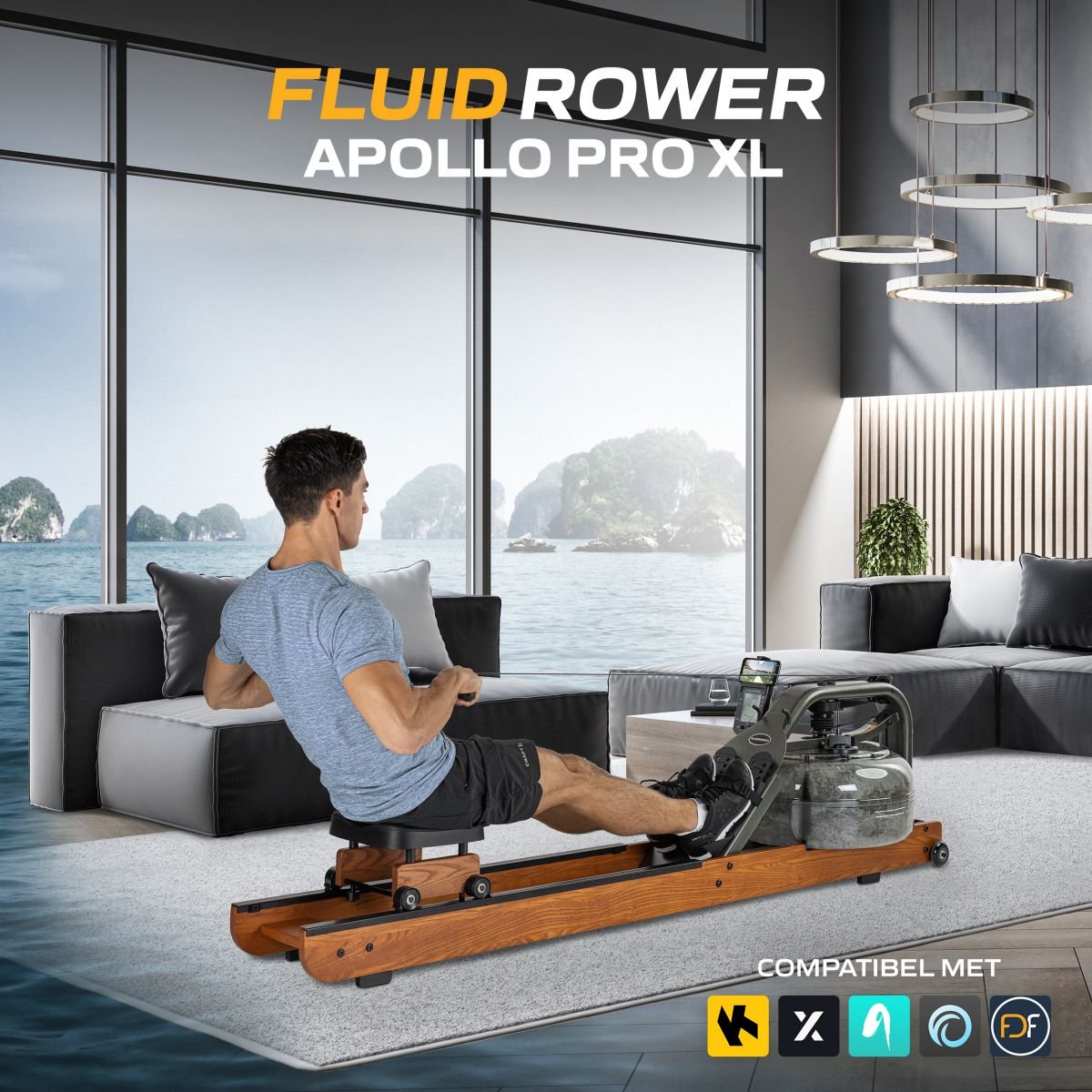 Fluid Rower Apollo PRO XL roeitrainer