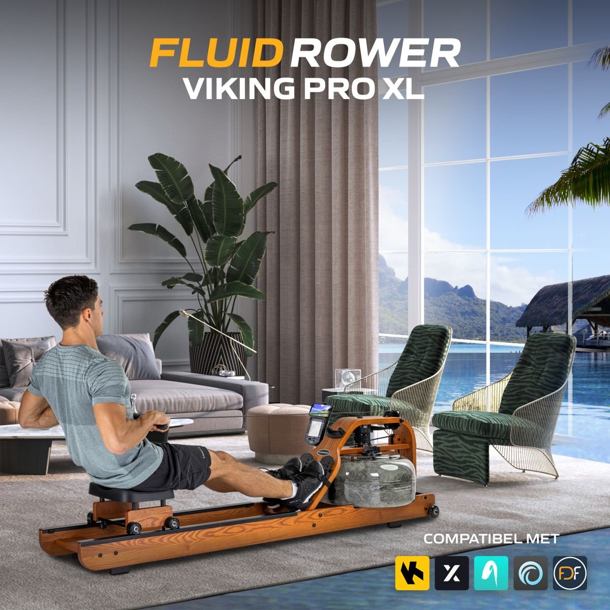 Fluid Rower Viking PRO XL roeitrainer