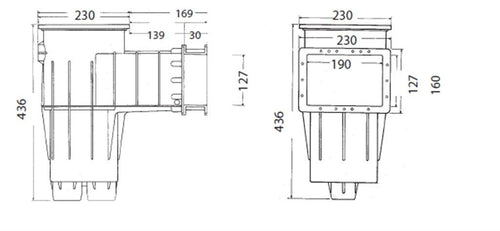 Hayward premium skimmer smalle mond - wit