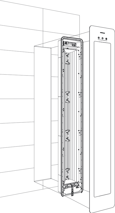 Sunshower Plus M White inbouw/opbouw (infrarood/UV-licht)