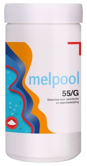 Melpool chloor granulaat (chloorshock) 55G - 1 kg