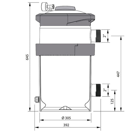 Astral NanoFiber 150 automatisch cartridgefilter afmetingen