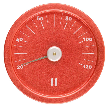 Rento aluminium sauna thermometer rond – Fiery Red