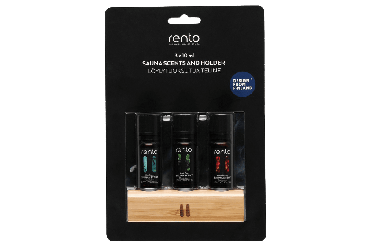 Rento saunageuren cadeauset met houder 3 x 10 ml