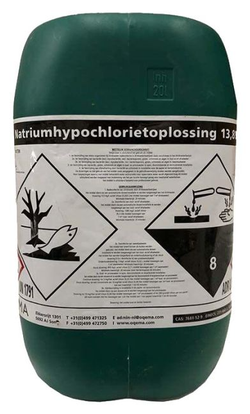 Vloeibaar chloor 13,8% natriumhypochloriet 20 liter