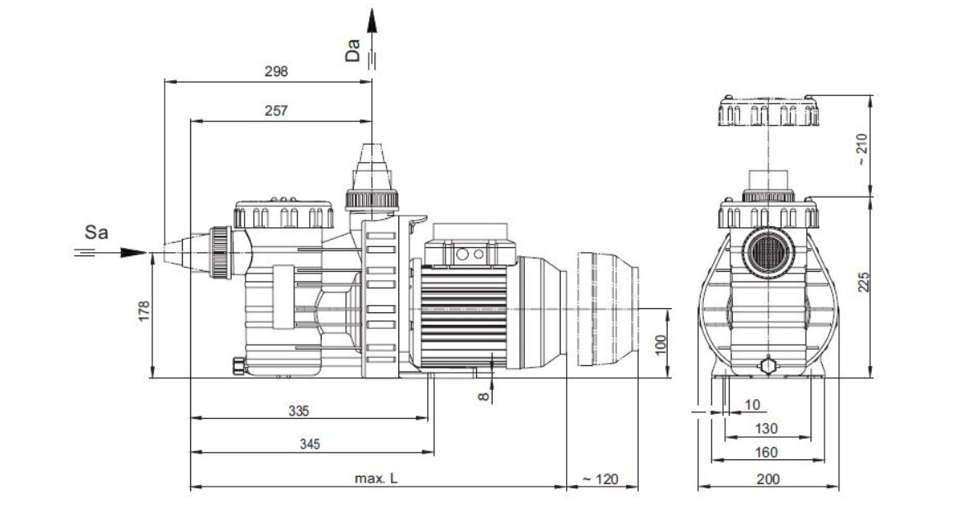 Rhodos Vario Frequentiepomp (tekening)