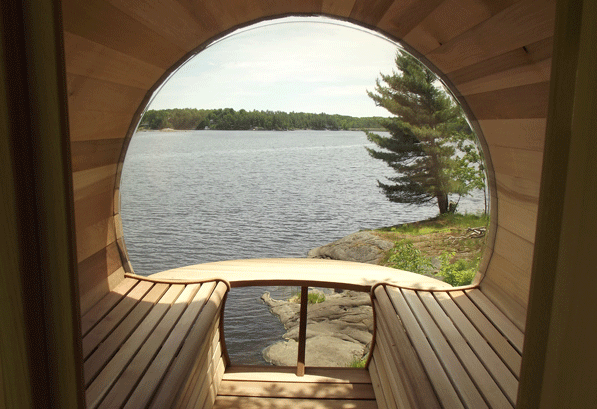 Dundalk Barrel Sauna 214 x 244 Clear Red Cedar