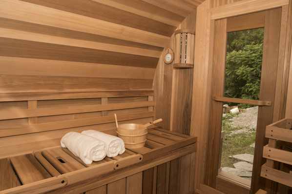 Dundalk Barrel Sauna 214 x 244 Clear Red Cedar