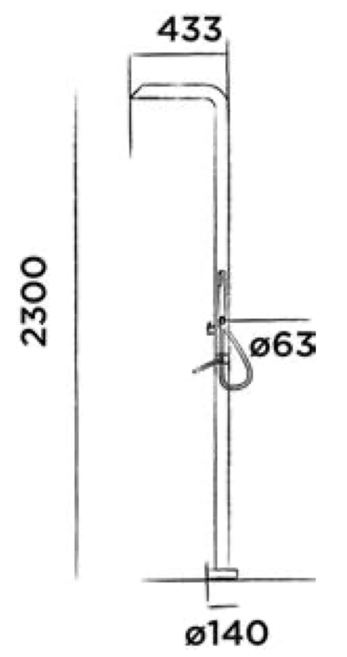 Jee-O Pure 02 Buitendouche tekening