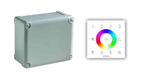 RGBW LED Controller met DMX Touch bediening (150W | 24V)