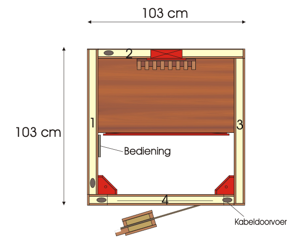 BH103 infrarood sauna 103 x 103 x 212 cm - Hemlock