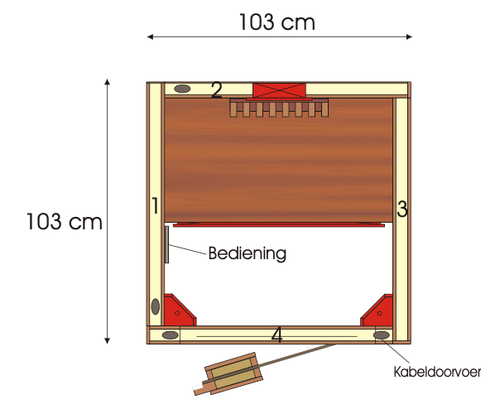 BH103 infrarood sauna 103 x 103 x 212 cm - Hemlock