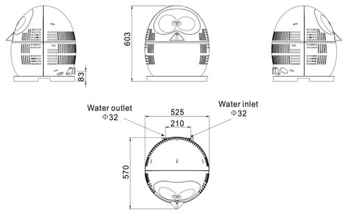 RWP 4 Mini Pinguïn zwembad warmtepomp - 4,2 kW