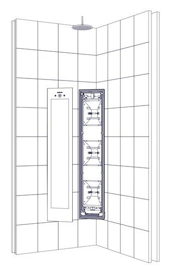 Sunshower Combi Organic Grey opbouw