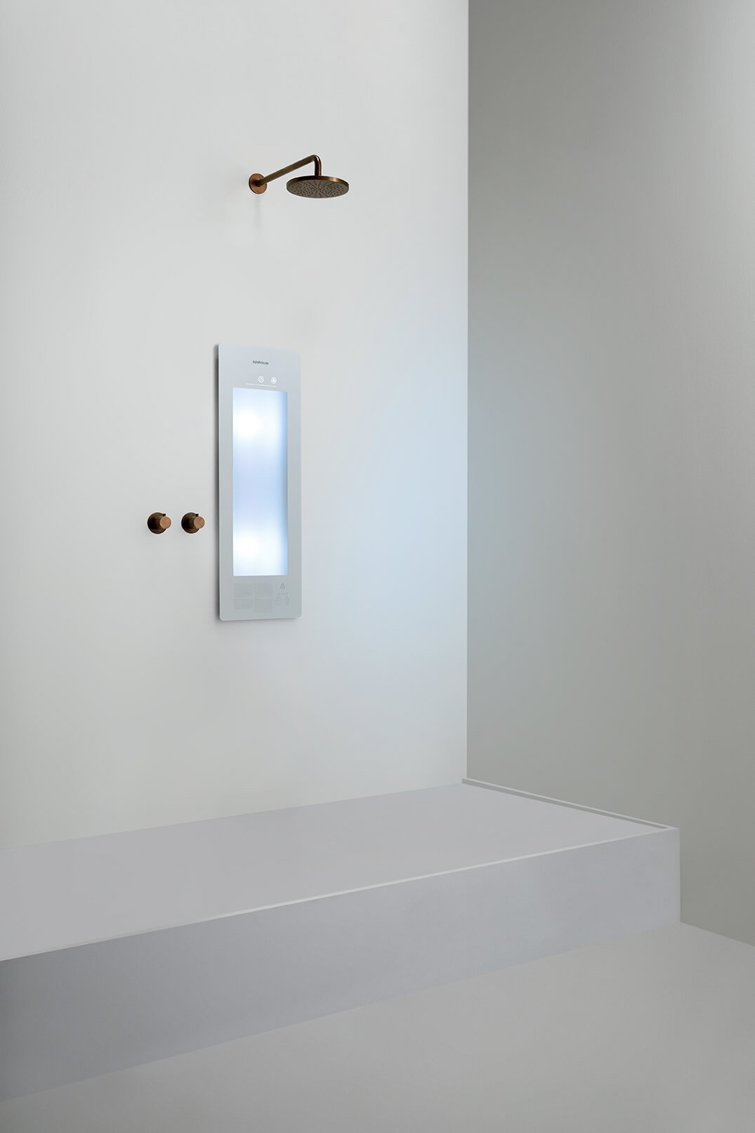 Sunshower Plus S White inbouw/opbouw (infrarood/UV-licht)