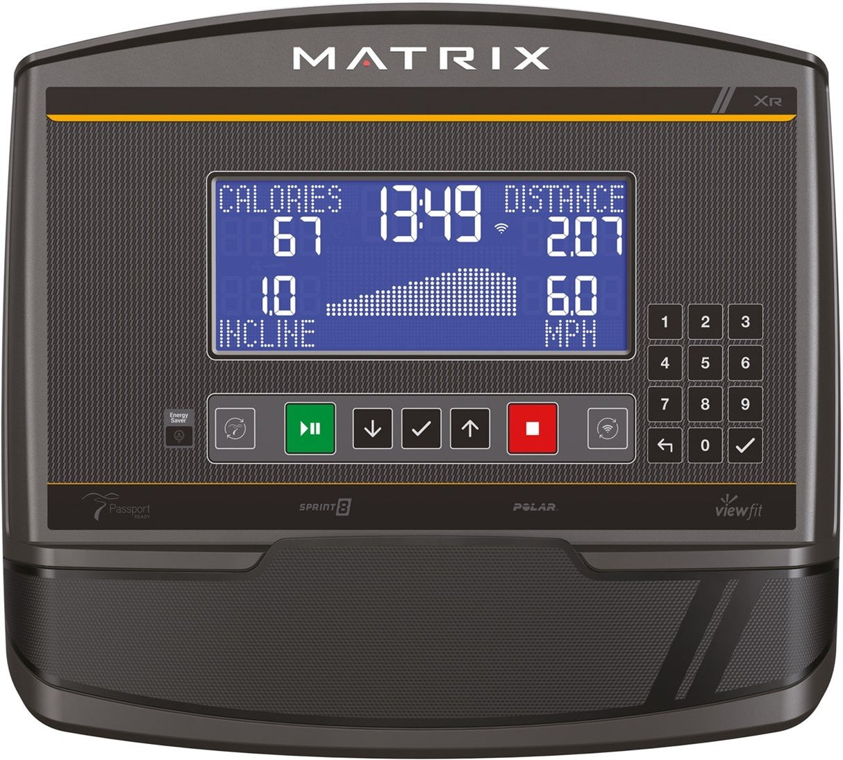 Matrix Fitness Hometrainer U50 XR display